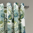 thumbnail image 2 of Lush Decor Floral Paisley Light Filtering Window Curtain Panel Pair 52""W x 108""L Blue, 2 of 6