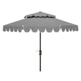 thumbnail image 2 of SAFAVIEH Venice 9' Market Crank Double Top Patio Umbrella, Grey, 2 of 6