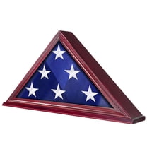 Triangle Flag Box Flag Display Case - 5' x 9.5' Funeral & Military Flag Shadow Box with ...