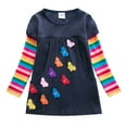 thumbnail image 1 of Robes T-Shirt à Manches Courtes à Rayures pour Petites Filles, 1 of 5