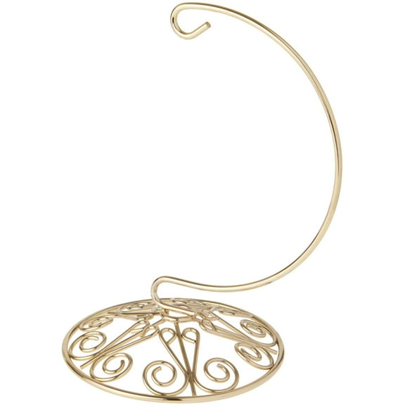 Bard's Ornate Gold-toned Ornament Stand, Small, 6" H x 4" W x 4" D