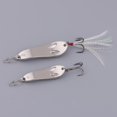thumbnail image 2 of Señuelos de pesca con cuchara, 2 uds., cebos duros, lubina, trucha, lucio, con anzuelo triple, 7g, 13g Cola Spinner Spoon Spoon Fishing Lure, 2 of 8