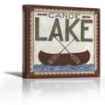 thumbnail image 1 of Canoe Lake - Contemporary Fine Art Giclee on Canvas Gallery Wrap - wall décor - Art painting - 27 x 27 Inch - Ready to Hang, 1 of 2