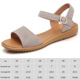 thumbnail image 2 of Sandalias planas cómodas para mujer sandalias de tacón bajo con hebilla y correa para el tobillo para verano caluroso, 2 of 9