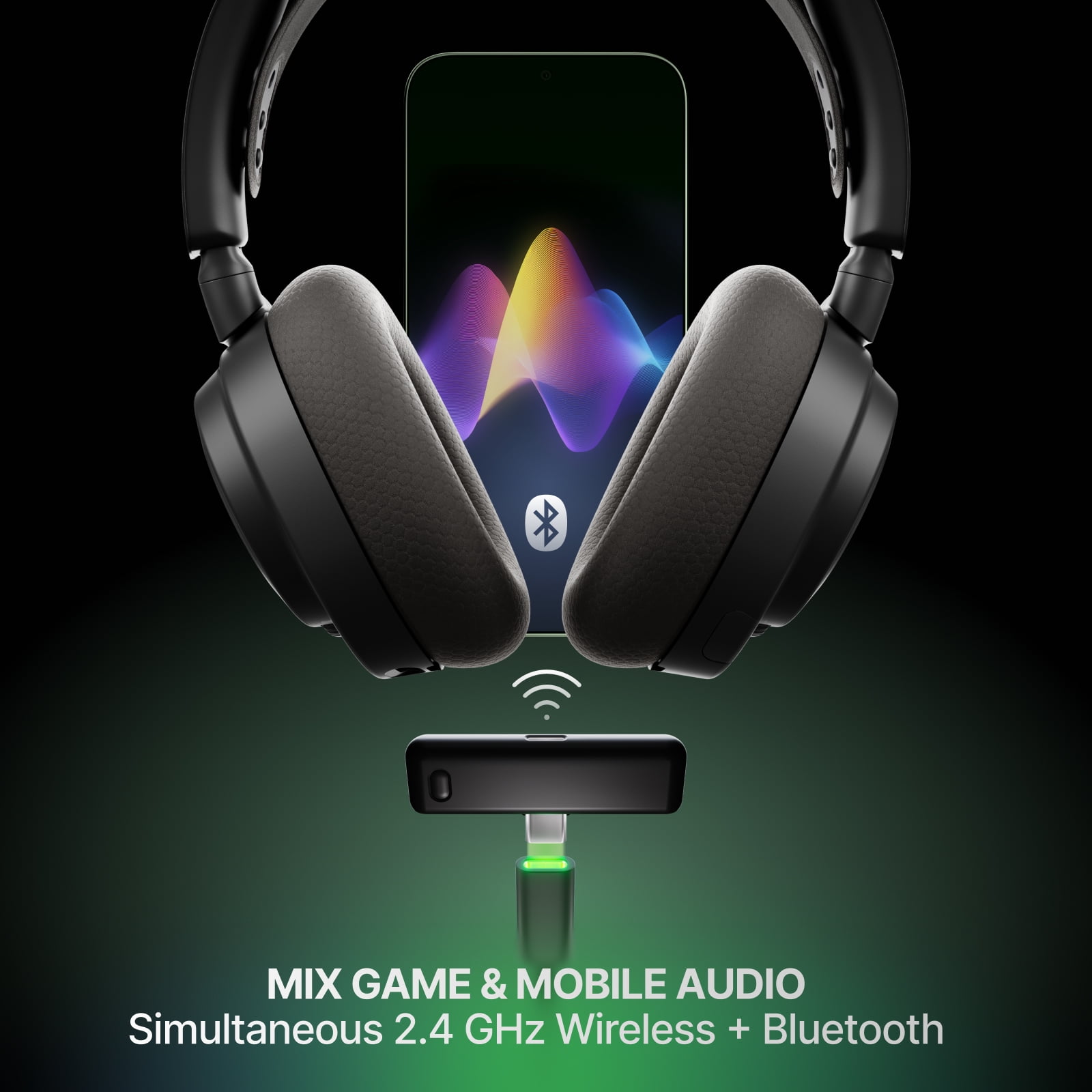 SteelSeries Arctis Nova 7X Wireless Gen 2 Multi-Platform Gaming Headset — Real-Time App Control — 50+ HR — Mixable 2.4GHz/Bluetooth — Xbox, PC, PS5/PS4, Switch 1/2, Mobile — Black