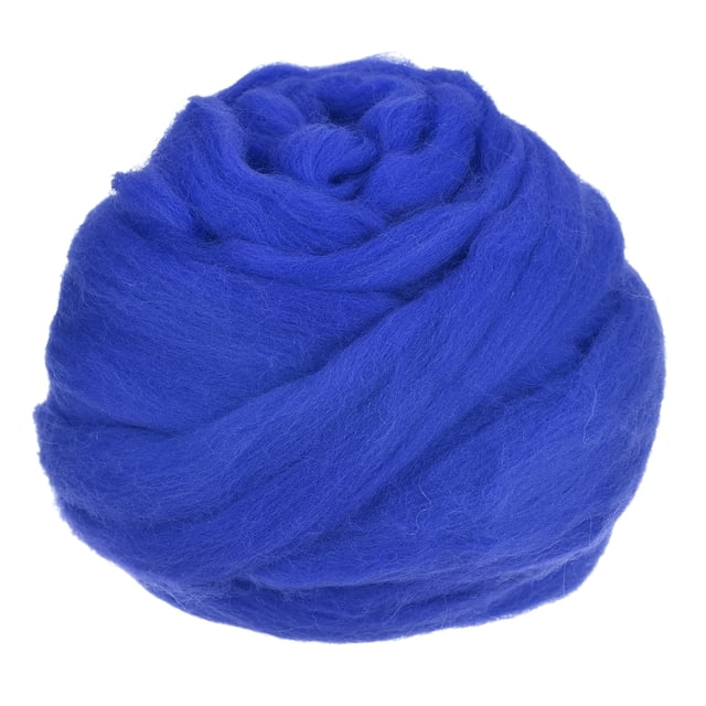 Aguja Fieltro Lana Unique Bargains 3.5 Oz Naturaleza Fibra Lana Hilo Mecheros para Fieltro Húmedo Azul Brillante