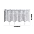thumbnail image 3 of Precios Bajos, Cortinas de encaje con cenefa blanca transparente, adecuadas para cocina, sala de estar, baño, cafetería, estilo bohemio, casas de campo, cortinas con borlas Akmoler, 3 of 7