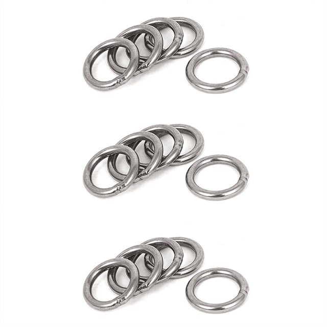 20mm x 3mm Stainless Steel Webbing Strapping Welded O Rings 15 Pcs,15 x Welded Ring,silver