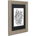 thumbnail image 2 of Trademark Fine Art "Flower Design 3" Canvas Art by KCDoodleArt Black Matte, Birch Frame, 2 of 4
