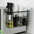 thumbnail image 1 of Qaailabf Magnetic Refrigerator Storage Rack Stainless Steel Kitchen Organizer 11.02x5.91x3.54in Multifunctional Fresh Keeping Bag Holder for Cling Film Seasoning Bottles and Small Tools, 1 of 7