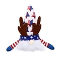 thumbnail image 1 of 4 de julio Gnomo Patriótico Felpa Gnomos Patrióticos Decoraciones Día de la Independencia Adorno de Mesa con Luz Un Sombrero de Pentagrama, 1 of 14