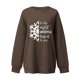 thumbnail image 2 of Gibobby Sudaderas para mujer navidad Sudadera con capucha estampada navideña holgada para mujer con mangas hasta los hombros(Café,XG), 2 of 4