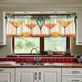 thumbnail image 3 of Yayeee Kitchen Curtains Tier Set of 2 Light Filtering 57"x24" Over Sink Window Panels, Mid Century Glasses, 3 of 7