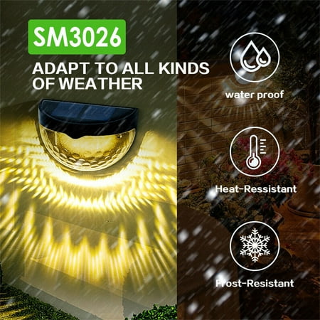 

2V 100mA 6led Solar Wall Lamp Waterproof 600mAh Battery Street Lights For Garden Fence Yard Decor