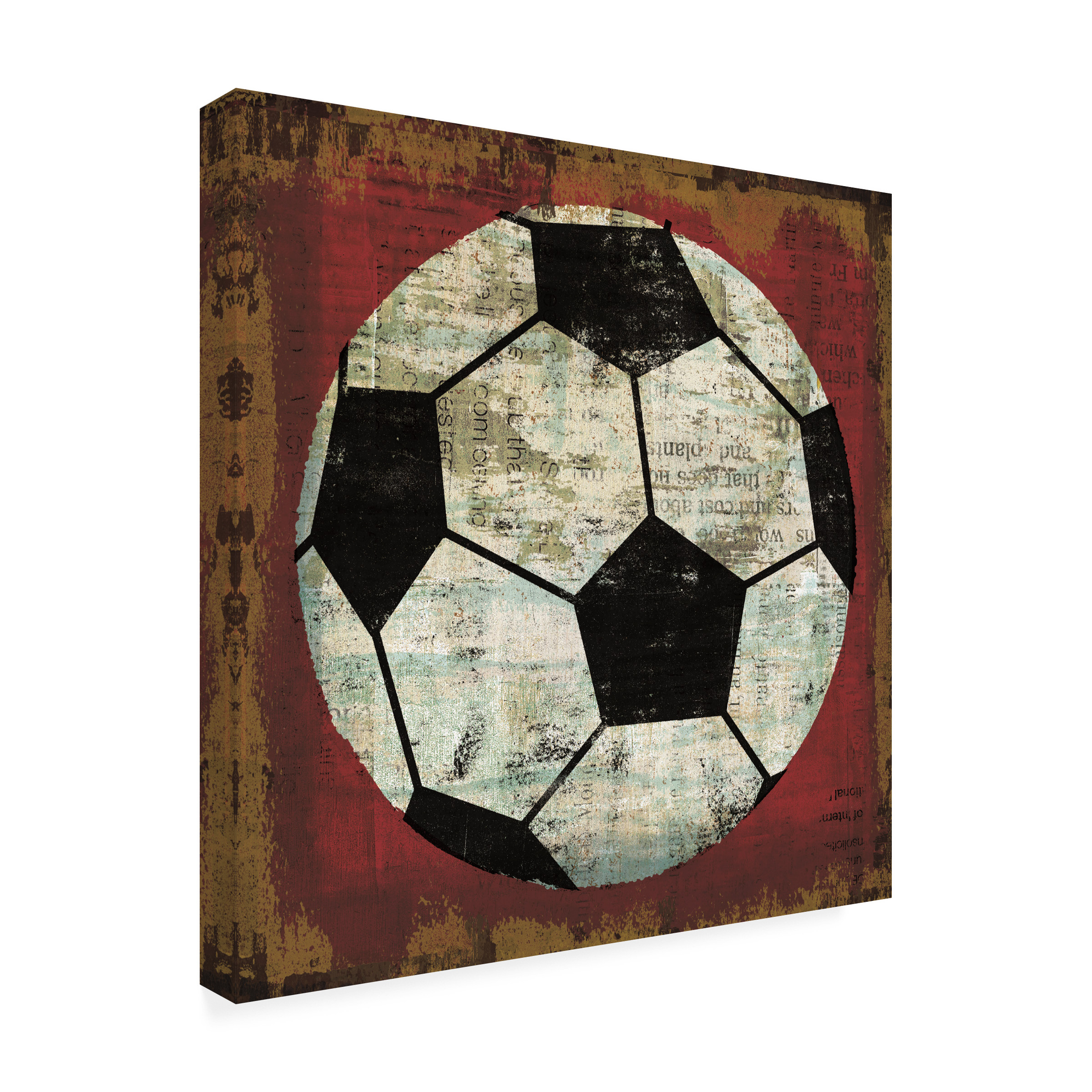 Michael Mullan 'Ball IV on Red' Canvas Art