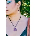 thumbnail image 3 of Crescent Half Moon Silver Metal Wire Wrapped Tumbled Healing Gemstone Crystal Pendant Adjustable Necklace - Womens Fashion Handmade Celestial Jewelry Boho Accessories, 3 of 3