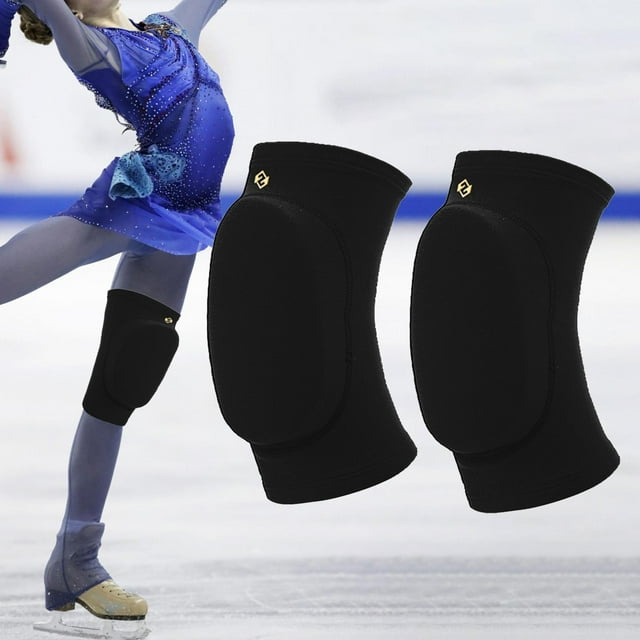 Rodilleras de apoyo para las rodillas, antideslizantes, suaves y flexibles, protectores de rodillas para baloncesto, escalada, levantamiento de pesas, M negro