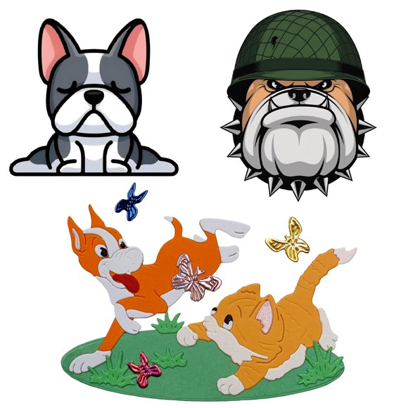 WZWHXJHJH Troqueles de Metal para Scrapbooking Perro Pequeño y Lindo