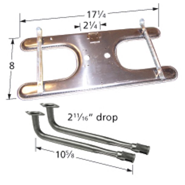 Stainless steel burner for Sunbeam, Turco brand gas grills Walmart