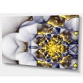 thumbnail image 2 of Unique Gold and White Fractal Flower - Floral Canvas Art Print, 2 of 3
