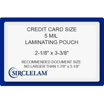 SircleLam 5 Mil Thermal Laminating Pouches, Box Set with 2x Carrier Pouch, 2-1/8" x 3-3/8", 100 Count, 1 Pack