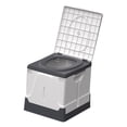 thumbnail image 4 of Inodoro portátil con tapa, inodoro plegable para acampar, emergencia resistente multifuncional Gris blanco, 4 of 8