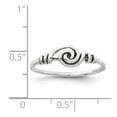 thumbnail image 2 of White Sterling Silver Ring Band Fashion Antiqued Swirl, 2 of 2