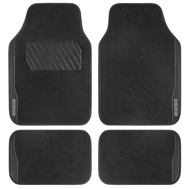 MotorTrend SpeedSeries Carpet Car Floor Mats Set - Universal Fit for Cars, Trucks, SUVs, Vans - Set of 4, Black Car Mats Car Carpet Mats
