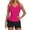 Hot Pink, variant on Women's V-Wire Tankini Swimsuits Tummy Control Ruched Top Two Piece Bathing Suits with High Waisted Shorts