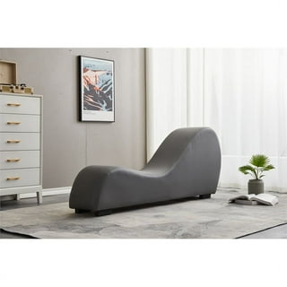Faux leather chaise deals