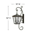 thumbnail image 6 of 4 Light Extra Large Outdoor Wall Lantern with Scroll in Traditional Style 16 inches Wide By 52 inches High-Aged Zinc Finish-Incandescent Lamping Type, 6 of 8