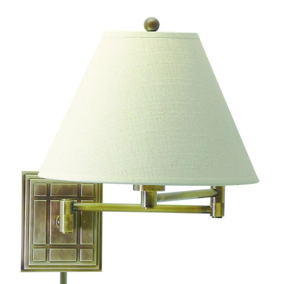 House of Troy Wall Swing Arm Lamp in Antique Brass
