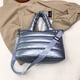 thumbnail image 5 of Bolso grande de nylon para hombros | Bolso Espacial de Invierno Acolchado | Plumón ligero y resistente a desgarros | Espacioso 13"x7,87"x7,08" | 1pc | Compras multipropósito, viajes, trabajo, 5 of 6