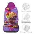 thumbnail image 5 of Pofeuu Fruit Parfait Colorful Print Automotive Car Seat Covers Flat Cloth Full Set Seat Covers,Car Seat Covers front seats for Cars Trucks and SUVs(Two packs), 5 of 7