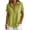 Green, variant on Women's Cotton Linen Tops Rolled Short Sleeve Half Button Collared Pleated T-Shirts Casual Loose Tunic Blouses