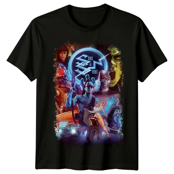 Reprint Rare Sons of Steel (1989) Movie Poster Inspired T-Shirt Retro Tee Unisex