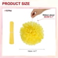 thumbnail image 2 of Pom Poms de Papel de 4 pulgadas, 12PCS Flores de Papel Pom Poms para Decoración de Bodas, Despedidas de Soltera, Cumpleaños, Fiesta, Decoración de Fondo, Amarillo Claro, 2 of 6