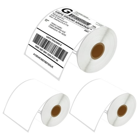 NineLeaf 3 Rolls Compatible for DYMO 1744907 4 in x 6 in Postage Address Shipping Direct Thermal Labels, 220 Labels Per Roll