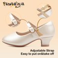 thumbnail image 3 of Zapatos de vestir PANDANINJIA Molly Girls Mary Jane con tacones de 3 cm, 3 of 7
