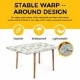 thumbnail image 4 of Daisy Table Cloths for 6 Foot Rectangle Tables, Spring Flowers Eucalyptus Leaves Botanical Beige Patio Waterproof Elastic Fitted Tablecloths, Washable Rectangular Table Cover for Camping, 4 of 8