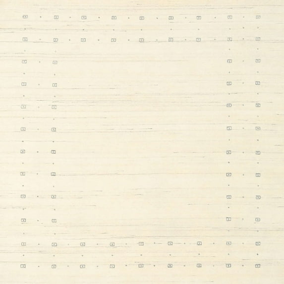 Ahgly Company Machine Washable Indoor Square Contemporary Parchment Beige Area Rugs, 7' Square