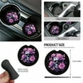 thumbnail image 6 of Renewold Skull Flower Butterfly 15 PCS Car Seat Covers Set for Women, with Steering Wheel Rear View Mirror Cover Seat Belt Pads Trash Bin Sunglass Pocket Coasters Key Chain Car Accessories, 6 of 7