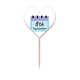 thumbnail image 1 of Día Internacional de la alfabetización Etiqueta del corazón de la bandera del palillo de dientes, 1 of 3