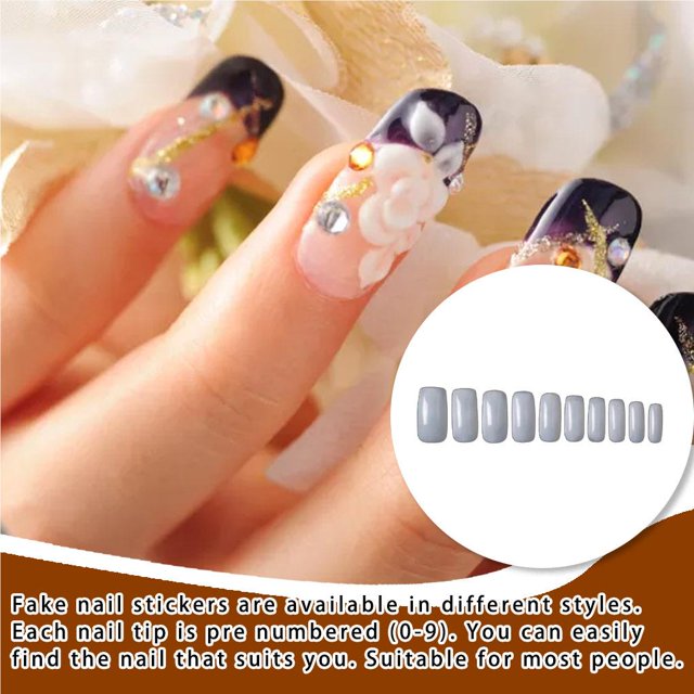 1 Set False Full Coverage Shape French Style Classic Trend Manicure Stickers Strong Adhesion Magnificent Natural Paster Natural Full Paste