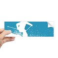 thumbnail image 1 of Sport Skiing with Skis Ski Pole Rectangle Bumper Sticker Notebook Window Decal, 1 of 1