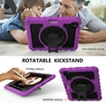 thumbnail image 6 of 360 Degree Rotating iPad Pro 11 inch 2020 2nd Generation Case with Pencil Holder, Dteck Kickstand Shockproof Heavy Duty with Shoulder Strap Hand Strap For iPad Pro 11 (2020), Purple + Black, 6 of 7