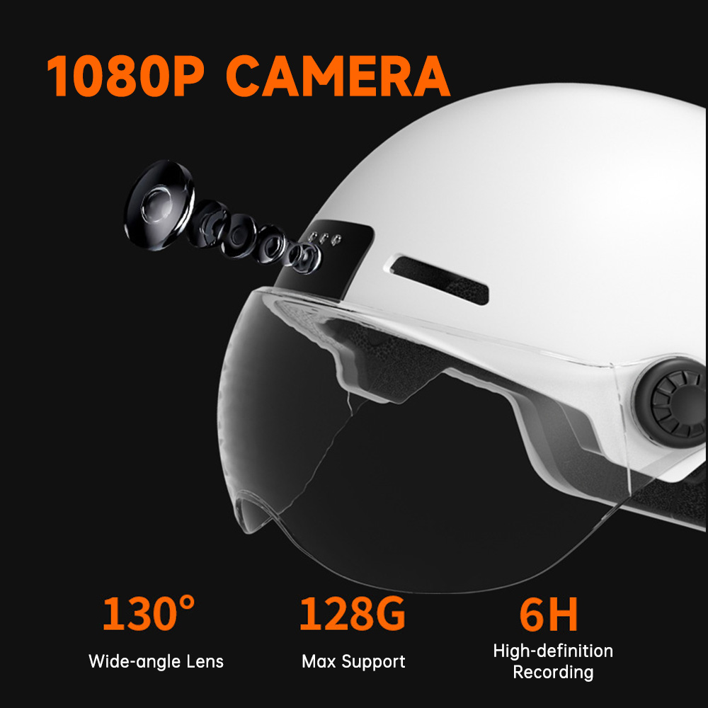 FOXWEAR Helmet,Bike Helmet Smart Women Smart Helmet 1080p Camera Helmet With Camera Men With 1080p - image 2 of 6