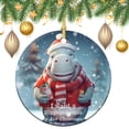 thumbnail image 3 of I Want A Hippopotamus for Christmas Ceramics Ornaments Animal Themed Double-Sided Ceramics Ornaments Christmas Home Office Tree Decorations Housewarming Gift, 3 of 8