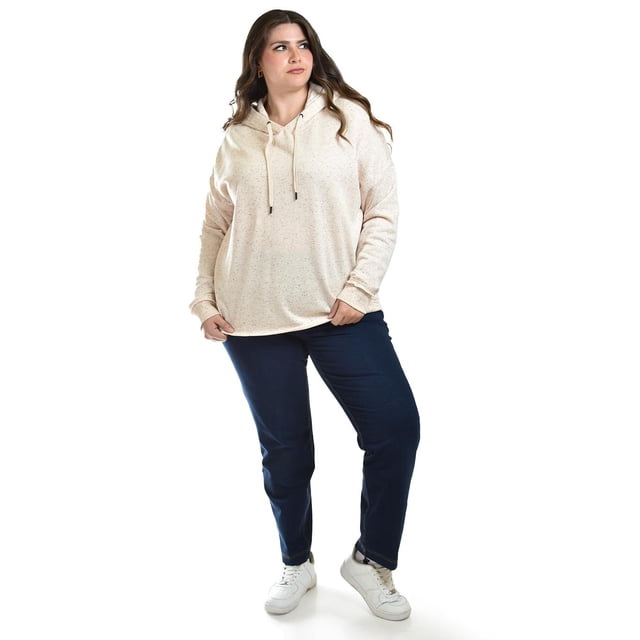 Sudadera efecto jaspeado Roman Fashion Talla Extra 654 Durazno naranja claro