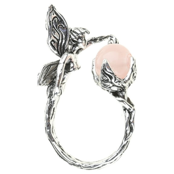 Cartoon Fairys Angelic Shaped Rings Adjustable Size Fingers Rings Accessories Stylish Alloy